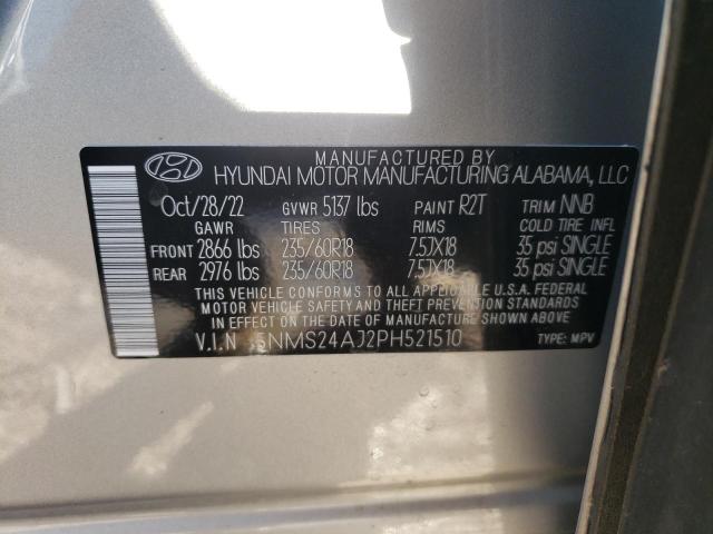 Photo 14 from auction – 2023 HYUNDAI SANTA FE S with VIN 5NMS24AJ2PH521510