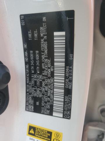 Photo 14 from auction – 2018 TOYOTA HIGHLANDER with VIN 5TDJGRFH8JS042982