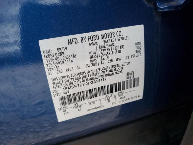 Photo 14 from auction – 2020 FORD EXPLORER X with VIN 1FMSK7DH0LGA55177