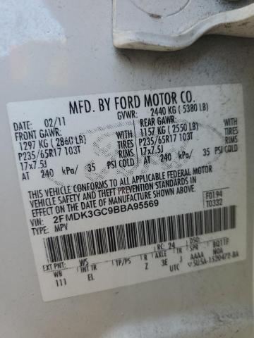 Photo 14 from auction – 2011 FORD EDGE SE with VIN 2FMDK3GC9BBA95569