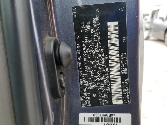Photo 14 from auction – 2006 TOYOTA SIENNA CE with VIN 5TDZA23C66S443040