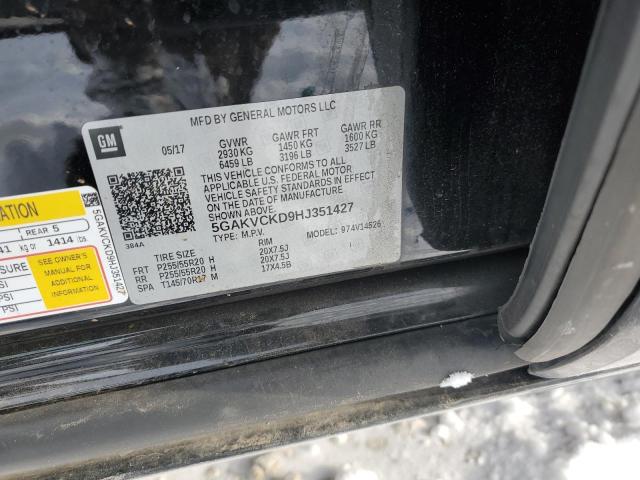 Photo 14 from auction – 2017 BUICK ENCLAVE with VIN 5GAKVCKD9HJ351427