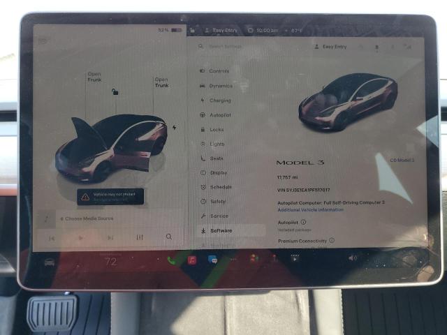 Photo 9 from auction – 2023 TESLA MODEL 3 with VIN 5YJ3E1EA1PF517017