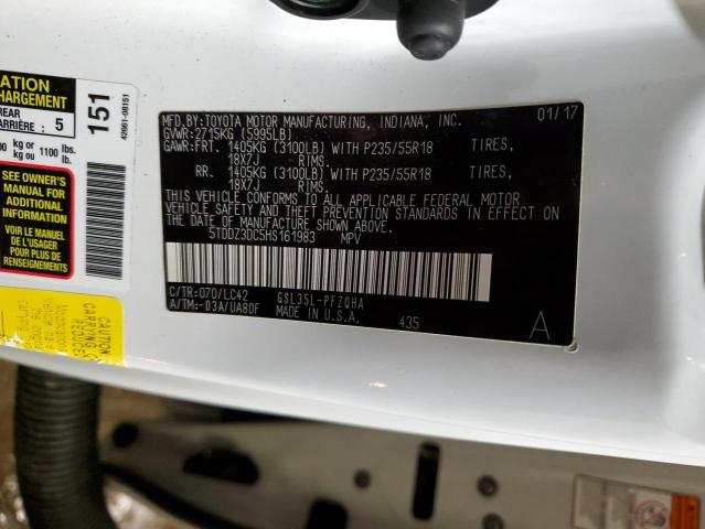 Photo 14 from auction – 2017 TOYOTA SIENNA XLE with VIN 5TDDZ3DC5HS161983