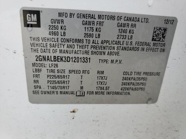 Photo 14 from auction – 2013 CHEVROLET EQUINOX LS with VIN 2GNALBEK3D1201331
