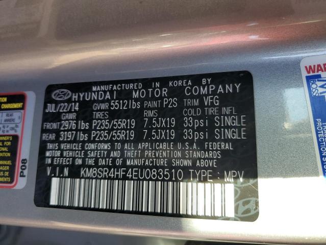 Photo 14 from auction – 2014 HYUNDAI SANTA FE G with VIN KM8SR4HF4EU083510