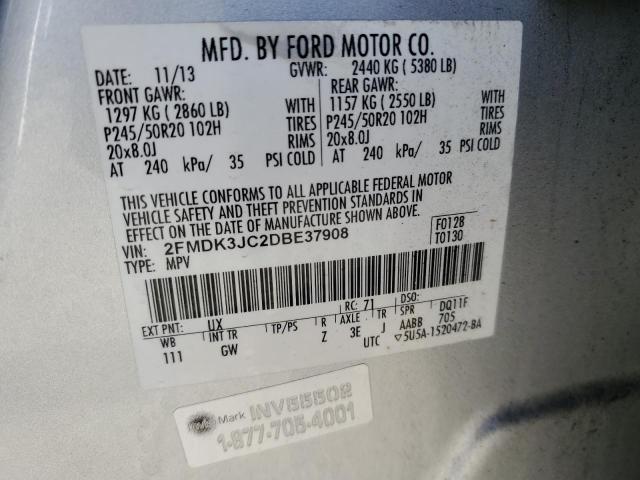 Photo 14 from auction – 2013 FORD EDGE SEL with VIN 2FMDK3JC2DBE37908
