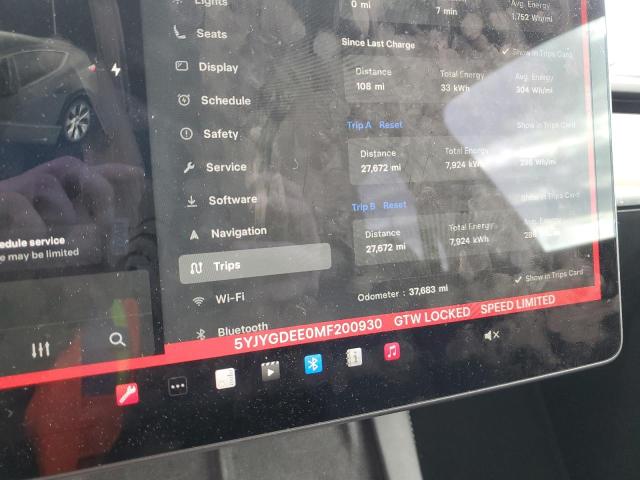 Photo 9 from auction – 2021 TESLA MODEL Y with VIN 5YJYGDEE0MF200930