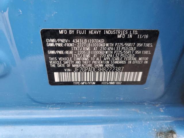 Photo 14 from auction – 2017 SUBARU CROSSTREK with VIN JF2GPADC3H8222387