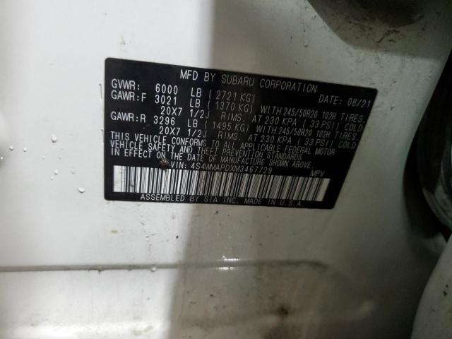Photo 14 from auction – 2021 SUBARU ASCENT LIM with VIN 4S4WMAPDXM3467729