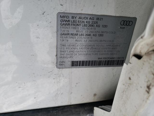 Photo 14 from auction – 2021 AUDI Q3 PREMIUM with VIN WA1EECF34M1139374