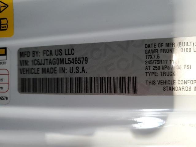 Photo 14 from auction – 2021 JEEP GLADIATOR with VIN 1C6JJTAG0ML546579
