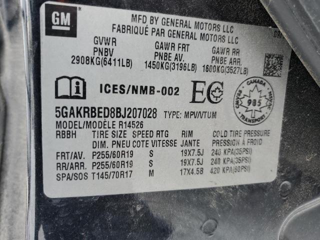 Photo 14 from auction – 2011 BUICK ENCLAVE CX with VIN 5GAKRBED8BJ207028