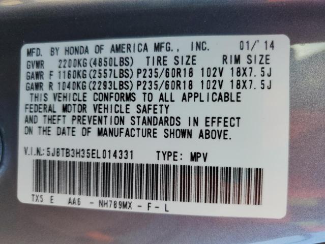 Photo 14 from auction – 2014 ACURA RDX with VIN 5J8TB3H35EL014331