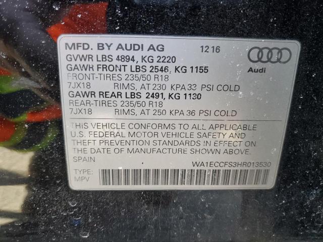 Photo 14 from auction – 2017 AUDI Q3 PREMIUM with VIN WA1ECCFS3HR013530