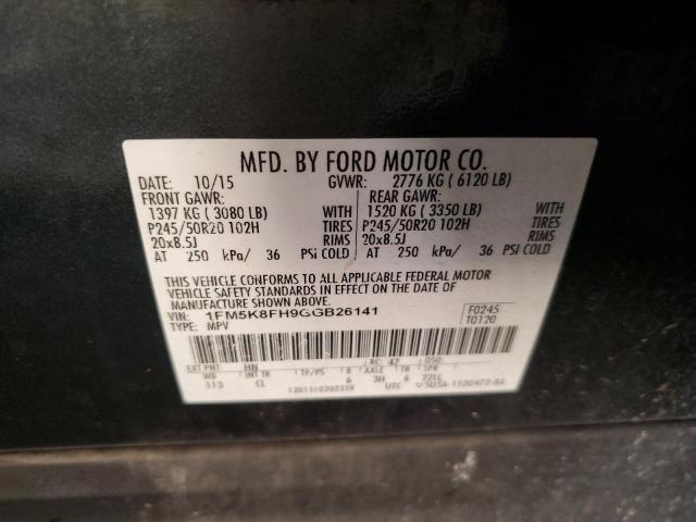 Photo 14 from auction – 2016 FORD EXPLORER L with VIN 1FM5K8FH9GGB26141