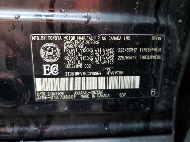 Photo 14 from auction – 2019 TOYOTA RAV4 LE with VIN 2T3B1RFV4KC010964