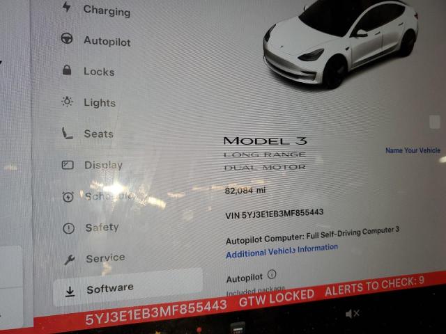 Снимка 9 от търг – 2021 TESLA MODEL 3 с VIN 5YJ3E1EB3MF855443