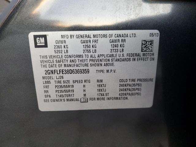 Photo 14 from auction – 2013 CHEVROLET EQUINOX LT with VIN 2GNFLFE38D6369359