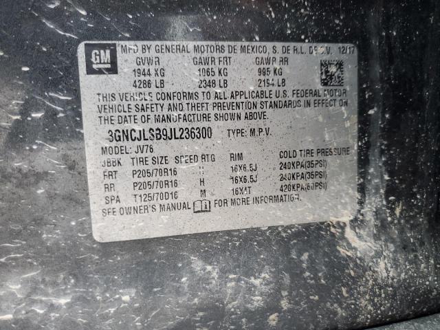 Photo 14 from auction – 2018 CHEVROLET TRAX 1LT with VIN 3GNCJLSB9JL236300