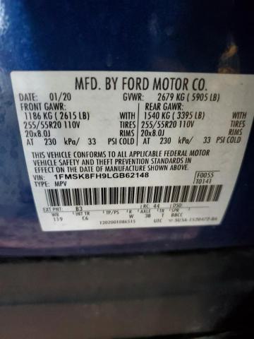 Photo 14 from auction – 2020 FORD EXPLORER L with VIN 1FMSK8FH9LGB62148