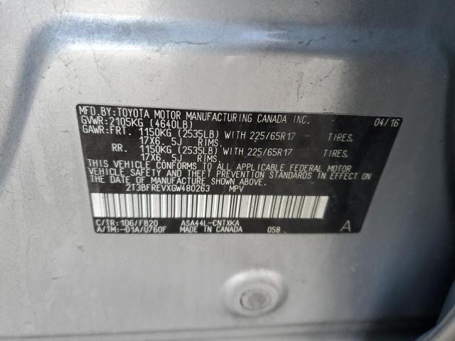 Photo 14 from auction – 2016 TOYOTA RAV4 LE with VIN 2T3BFREVXGW480263