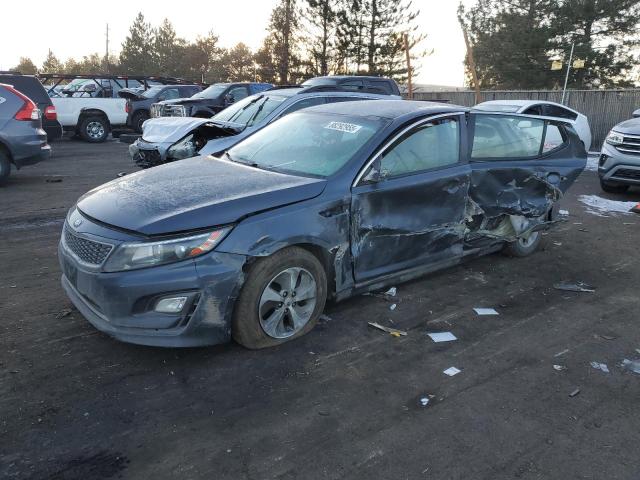 KIA OPTIMA HYB 2015 with VIN KNAGM4AD4F5077989 - Photo from auction