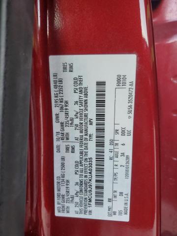 Photo 14 from auction – 2019 FORD ESCAPE TIT with VIN 1FMCU9J97KUA03035