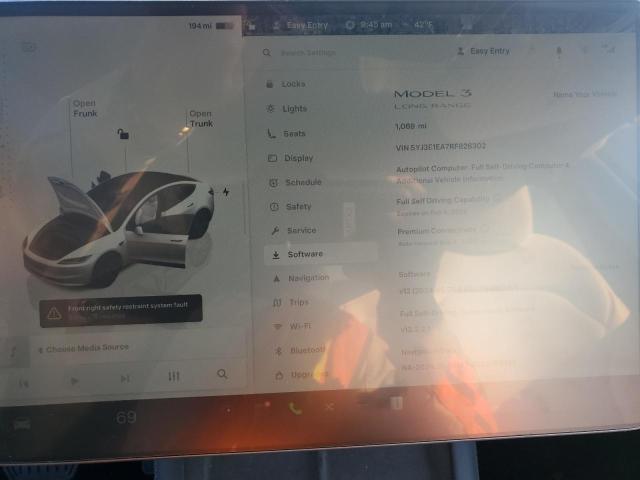 Photo 9 from auction – 2024 TESLA MODEL 3 with VIN 5YJ3E1EA7RF826302