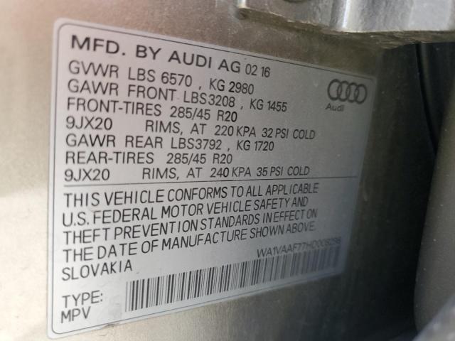 Photo 14 from auction – 2017 AUDI Q7 PRESTIG with VIN WA1VAAF77HD008298
