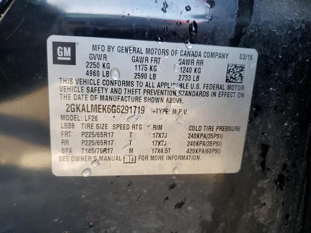 Photo 14 from auction – 2016 GMC TERRAIN SL with VIN 2GKALMEK6G6291719