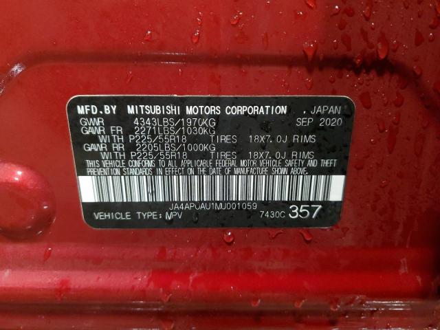 Photo 14 from auction – 2021 MITSUBISHI OUTLANDER with VIN JA4APUAU1MU001059