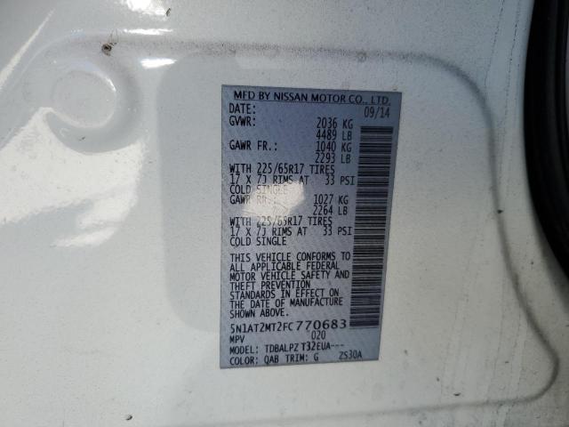 Photo 14 from auction – 2015 NISSAN ROGUE S with VIN 5N1AT2MT2FC770683