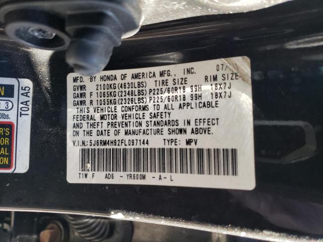 Photo 14 from auction – 2015 HONDA CR-V TOURI with VIN 5J6RM4H92FL097144