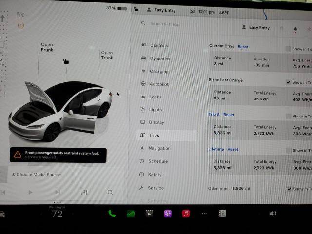 Photo 9 from auction – 2024 TESLA MODEL 3 with VIN 5YJ3E1EB6RF770801