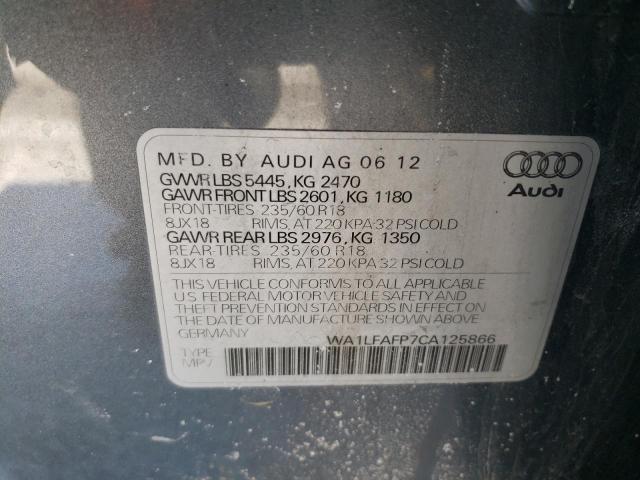 Foto 14 de la subasta – 2012 AUDI Q5 PREMIUM con VIN WA1LFAFP7CA125866