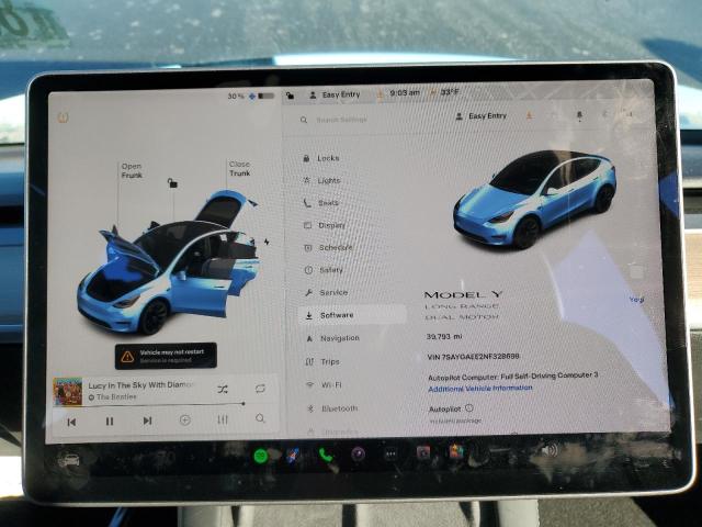 Photo 9 from auction – 2022 TESLA MODEL Y with VIN 7SAYGAEE2NF328699