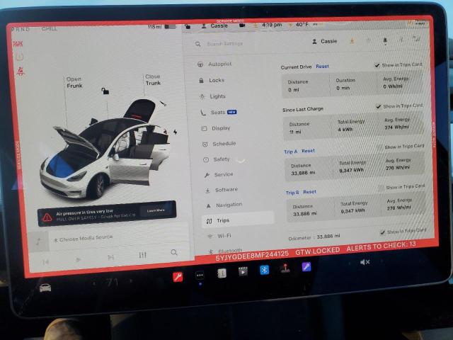 صورة رقم 9 من المزاد - 2021 TESLA MODEL Y مع VIN 5YJYGDEE8MF244125