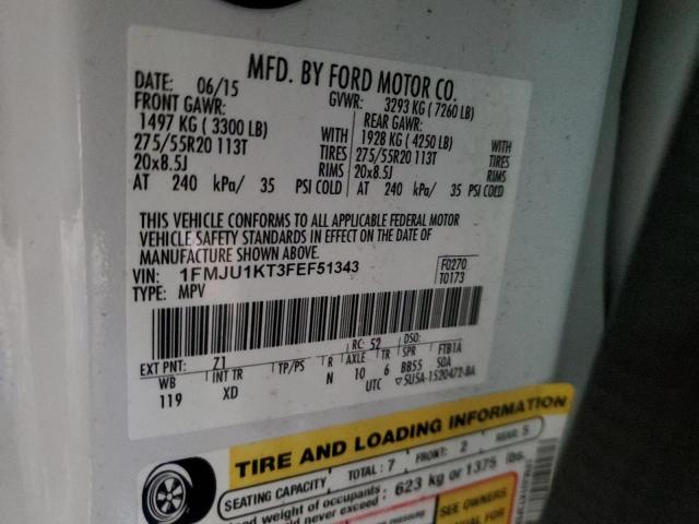 Photo 14 from auction – 2015 FORD EXPEDITION with VIN 1FMJU1KT3FEF51343