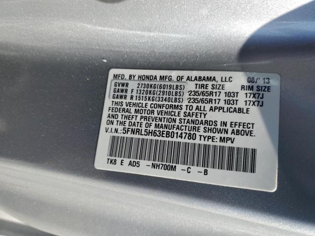 Photo 14 from auction – 2014 HONDA ODYSSEY EX with VIN 5FNRL5H63EB014780