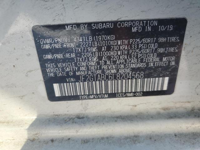 Photo 14 from auction – 2020 SUBARU CROSSTREK with VIN JF2GTABC6L8204568