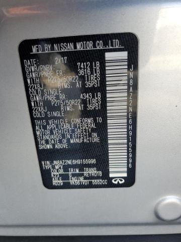 Photo 14 from auction – 2017 INFINITI QX80 BASE with VIN JN8AZ2NE6H9155996