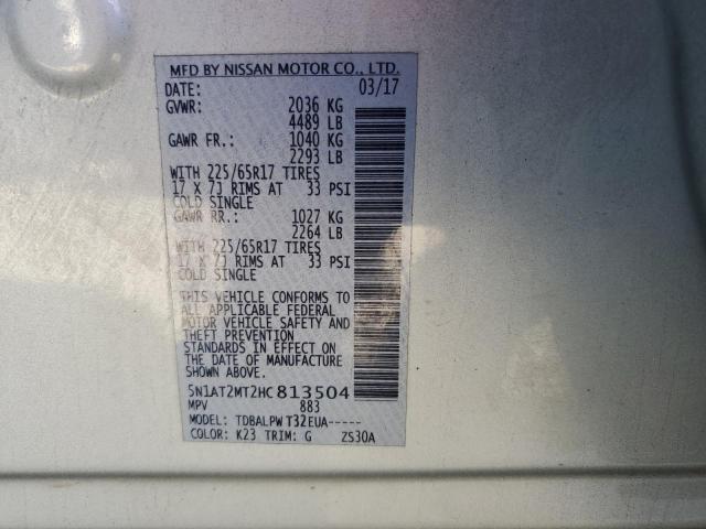 Photo 14 from auction – 2017 NISSAN ROGUE S with VIN 5N1AT2MT2HC813504