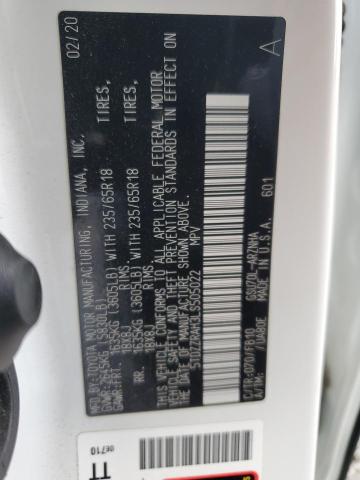 Photo 14 from auction – 2020 TOYOTA HIGHLANDER with VIN 5TDZZRAH3LS505022