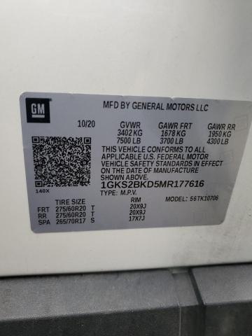 Photo 14 from auction – 2021 GMC YUKON SLT with VIN 1GKS2BKD5MR177616