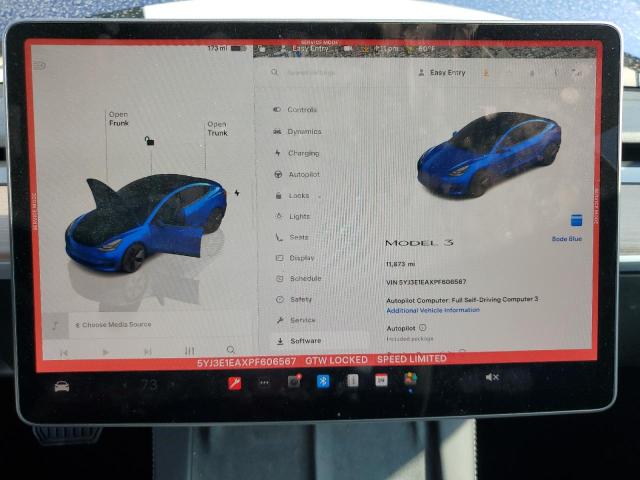 Photo 9 from auction – 2023 TESLA MODEL 3 with VIN 5YJ3E1EAXPF606567