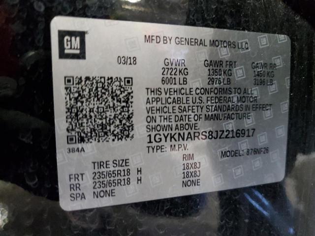 Photo 14 from auction – 2018 CADILLAC XT5 with VIN 1GYKNARS8JZ216917