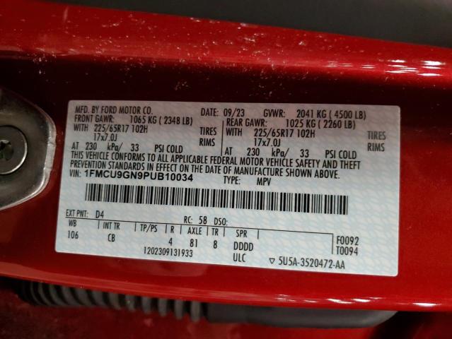Photo 14 from auction – 2023 FORD ESCAPE ACT with VIN 1FMCU9GN9PUB10034