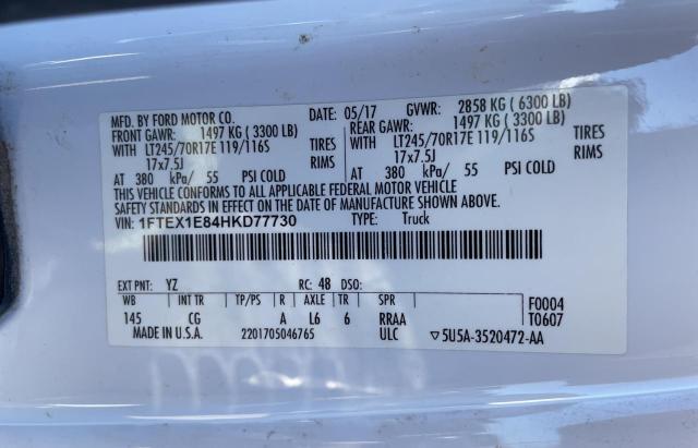 Photo 10 from auction – 2017 FORD F150 SUPER with VIN 1FTEX1E84HKD77730