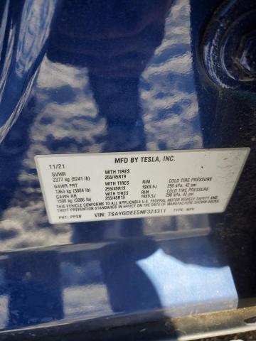 Photo 14 from auction – 2022 TESLA MODEL Y with VIN 7SAYGDEE5NF324311